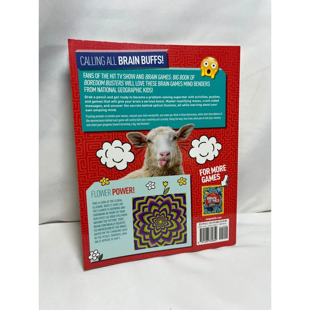 National Geographic Kids Brain‎ Games Mighty Book of Mind Benders Puzzles 2019